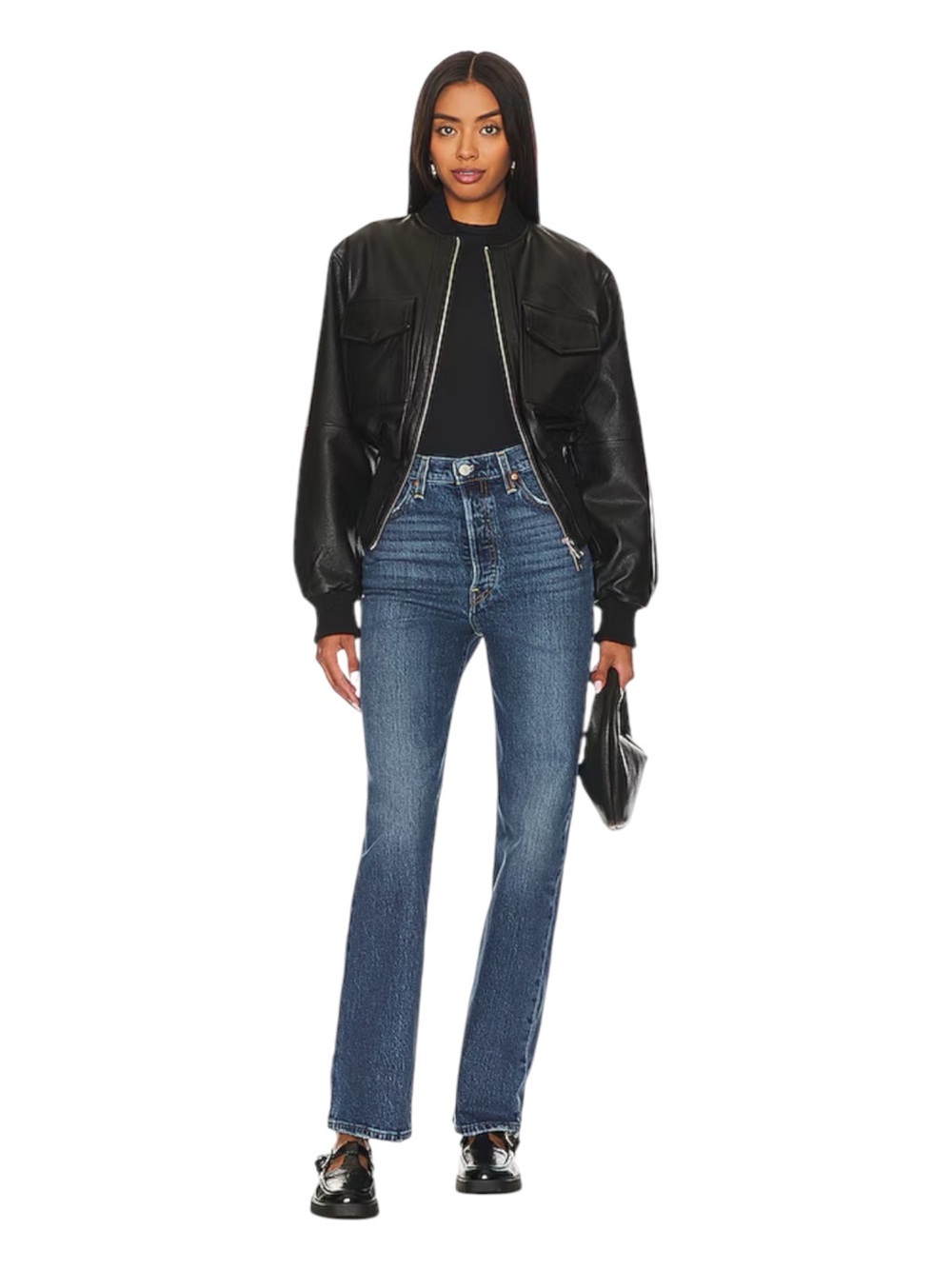 NWT Levi’s Ribcage Straight Full Length Jeans in Valley View Size 25
